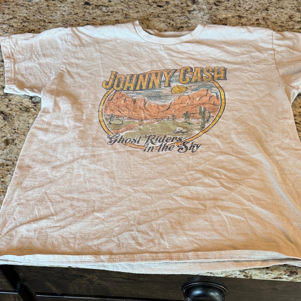 Johnny Cash Ghost Riders T-Shirt - Off-White